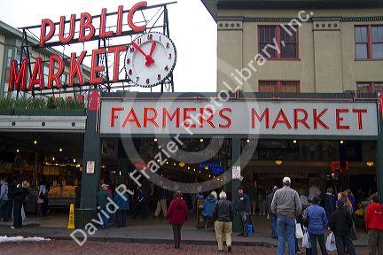 The Pike Place Market in Seattle, Washington, USA.
