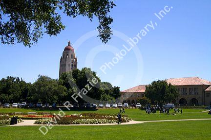 Hoover Tower on the Stanford University campus in Palo Alto, California, USA.