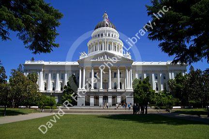 The California State Capitol building in Sacramento, California, USA.