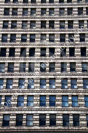 Building facade on Michigan Avenue in Chicago, Illinois, USA.