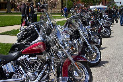 Motorcycle rally to create driver safety awareness in Boise, Idaho, USA.