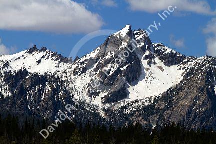 McGowan Peak in the Sawtooth Mountain Range near Stanley, Idaho, USA.
