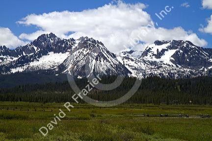 Sawtooth Mountains near Stanley, Idaho, USA.