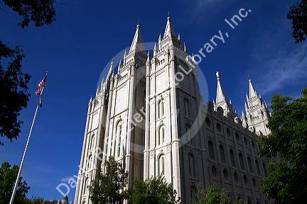 The Salt Lake Temple located in Salt Lake City, Utah, USA.