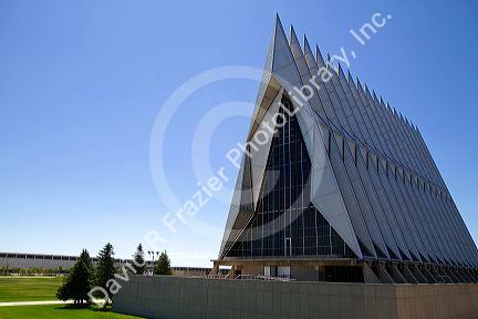 The Cadet Chapel at the Air Force Academy in Colorado Springs, Colorado, USA.