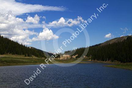 Poudre Lake at Milner Pass in the Rocky Mountain National Park, Colorado, USA.