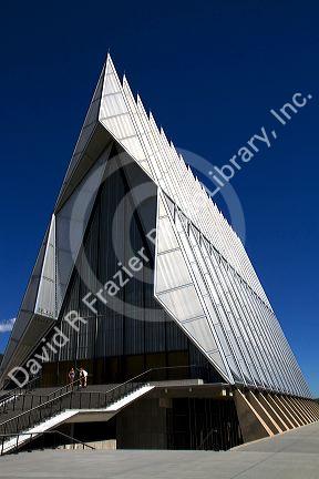 The Cadet Chapel at the Air Force Academy in Colorado Springs, Colorado, USA.