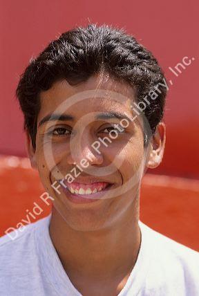 A portrait of a young man in Chile.