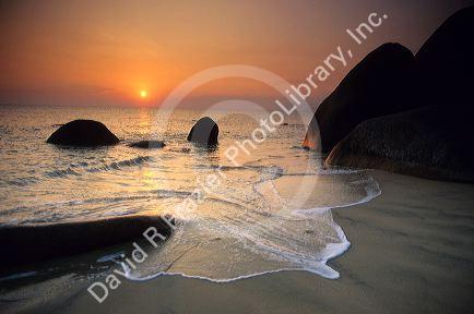 A coastal sunset in Chile.
