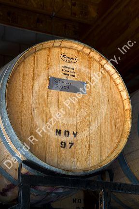 Wine barrel at the Carmela Winery located in Glenns Ferry, Idaho, USA