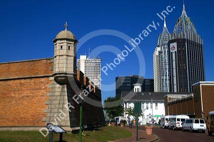A bastion sentry box at a corner of Fort Conde located in Mobile, Alabama, USA.