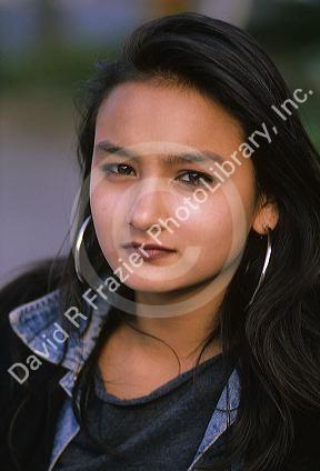 A portrait of a Turkish girl in Germany.