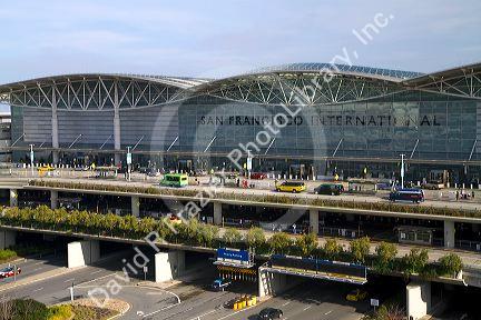 San Francisco International Airport terminal located south of downtown San Francisco, California, USA.