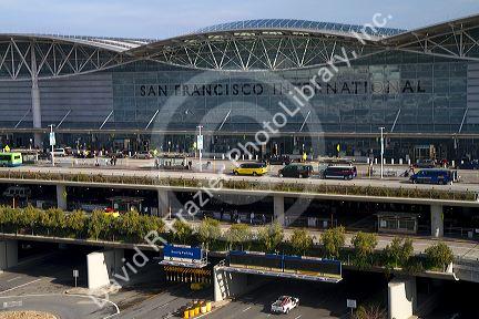 San Francisco International Airport terminal located south of downtown San Francisco, California, USA.