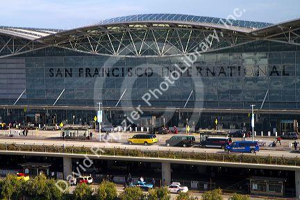 San Francisco International Airport terminal located south of downtown San Francisco, California, USA.