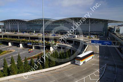 San Francisco International Airport terminal located south of downtown San Francisco, California, USA.