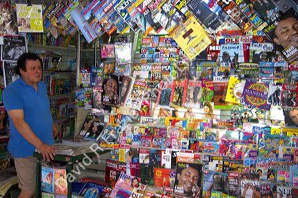 Newsstand in Buenos Aires, Argentina.