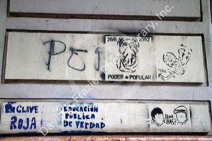 Spanish language graffiti in Buenos Aires, Argentina.