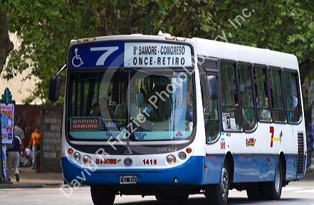 Public transportation bus in Buenos Aires, Argentina.