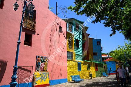 Colorful buildings in the La Boca area of Buenos Aires, Argentina.