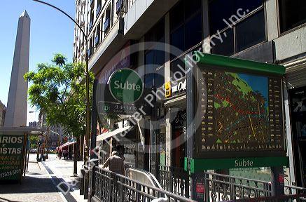 Metro entrance in Buenos Aires, Argentina.
