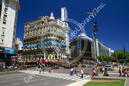 Avenida 9 de Julio in Buenos Aires, Argentina.
