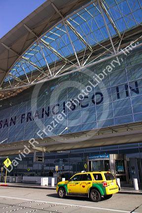 San Francisco International Airport terminal located south of downtown San Francisco, California, USA.