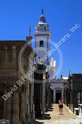 Mausoleums in La Recoleta Cemetery, Buenos Aires, Argentina.