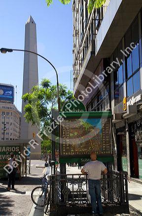 Metro entrance in Buenos Aires, Argentina.