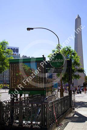 Metro entrance in Buenos Aires, Argentina.
