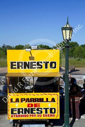 Food vendor in the Puerto Madero district of Buenos Aires, Argentina.