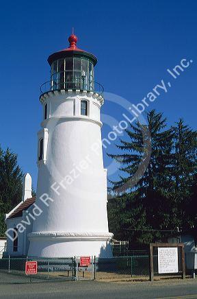 Umpqua River lighthouse on the Oregon Coast.