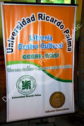 Spanish language sign in Lima, Peru.