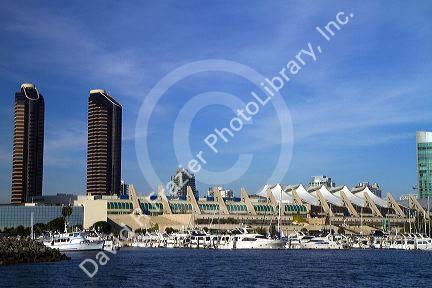 Cityscape and harbor at San Diego, California, USA.