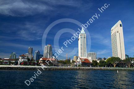 Waterfront hotels at San Diego, California, USA.