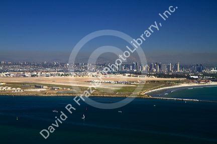 Scenic view of San Diego and Coronado Island from Point Loma, California, USA.