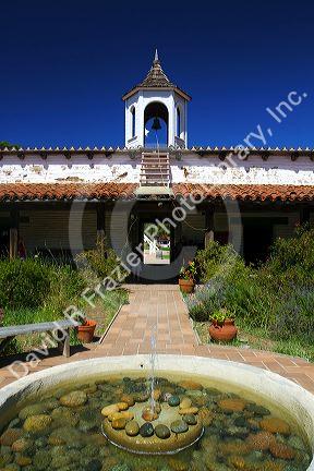 Inner courtyard of the Casa de Estudillo at Old Town San Diego State Historic Park, California, USA.