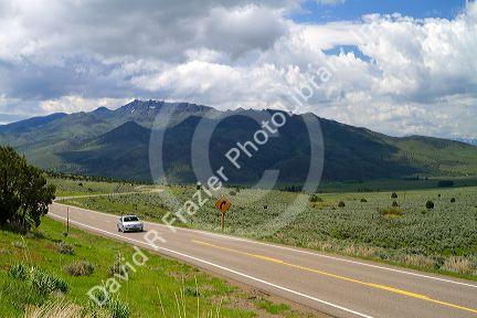 Idaho State Highway 77 near Almo, Idaho, USA.
