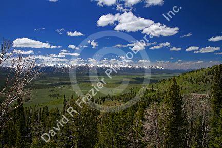 View of the Sawtooth Mountain Range from Galena Summit in Custer County, Idaho, USA.