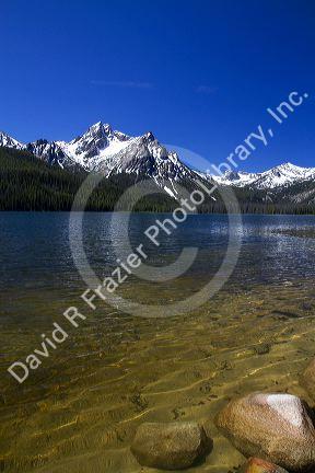 Stanley Lake and McGown Peak located in the Sawtooth National Recreation Area, Custer County, Idaho, USA.