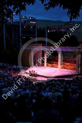 Performance at the outdoor amphitheater of the Idaho Shakespeare Festival located in Boise, Idaho, USA.