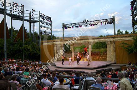 Performance at the outdoor amphitheater of the Idaho Shakespeare Festival located in Boise, Idaho, USA.