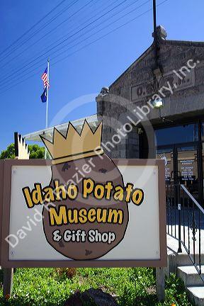 Exterior of the Idaho Potato Museum located in Blackfoot, Idaho, USA.