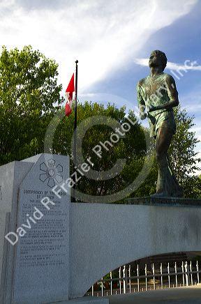 The Terry Fox Monument, located near Thunder Bay, Ontario, Canada.