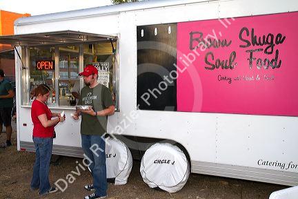 Food truck ralley in Boise, Idaho, USA.