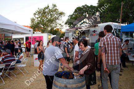 Food truck ralley in Boise, Idaho, USA.