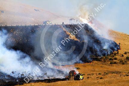 Wildfire south of the city of Boise, Idaho, USA.