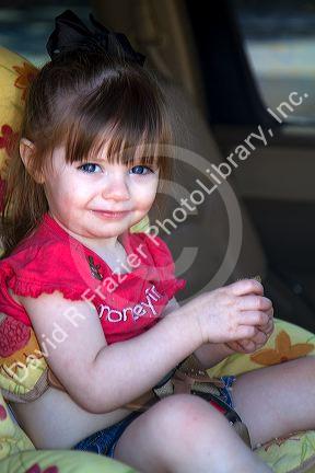 Two year old girl in Tampa, Florida, USA.