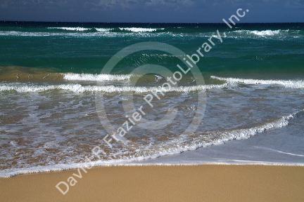 Polihale Beach and State Park located on the western side of the island of Kauai, Hawaii, USA.