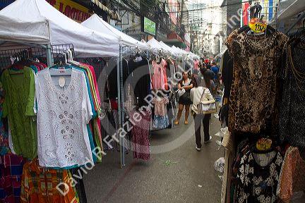 Merchant street vendors in Bangkok, Thailand.